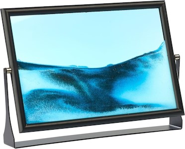 infactory Sandbilderrahmen: Sandbild Blue Ocean 30,5 x 20cm (bewegte Sandbilder, Harmonische Sandbilder, Bilderrahmen)  - Jetzt bei Amazon kaufen*