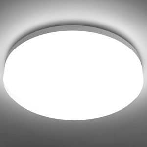 Lepro Deckenlampe 15W, LED Deckenleuchte IP54 Wasserfest, 5000K 1500LM Badezimmer Lampe, Rund Badlampe Decke, ideal für Bad Schlafzimmer Flur Küche Wohnzimmer Balkon, Kaltweiß, Ø22cm 