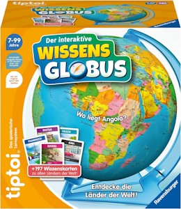 Ravensburger tiptoi Spiel 00107 - Der interaktive Wissens-Globus - Lern-Globus für Kinder ab 7 Jahren, lehrreicher Globus für Jungen und Mädchen, für 1-4 Spieler  - Jetzt bei Amazon kaufen*