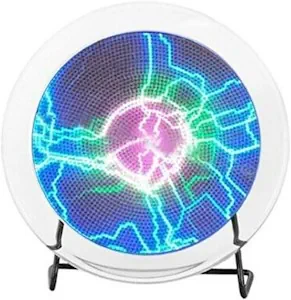 BetterJonny Plasmaplatte, 15,2 cm, Plasmaplatte, Lumin-Disk, Lichtshow, Party, Heimdekoration, reagiert auf Musik oder Berührung, mehrfarbig