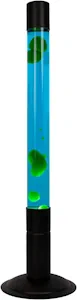 FISURA - Große grüne Lavalampe. XXL-Lavalampe mit schwarzem Sockel, blauer Flüssigkeit und grüner Lava. Stehleuchte 20 x 20 x 75 cm.