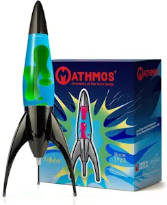 Mathmos Telstar Lavalampe Rakete Schwarz - Blau/Grün [Energieklasse G]