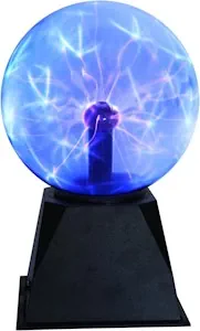 Pheashine Plasmakugel,15cm Plasma Ball Touch und Schallempfindliche, Plasmalampe 6 Zoll Magic Plasma Light Blau Blitzkugel Zauberkugel Pädagogisches Spielzeug Physik 220V [Energieklasse F]